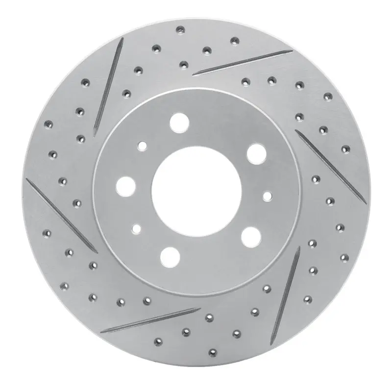 R1 95-97 Ford Crown Victoria Front Left Drilled & Slotted Geo-Carbon Rotor 1