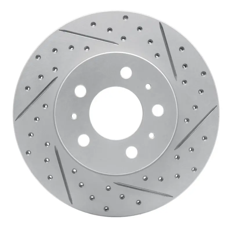 R1 95-97 Ford Crown Victoria Front Right Drilled & Slotted Geo-Carbon Rotor 1