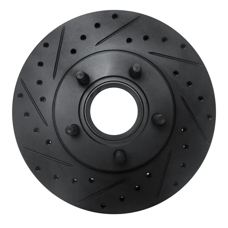 R1 95-97 Ford Ranger (Usa/Canada) Front Left Drilled & Slotted Black Brake Rotor 1