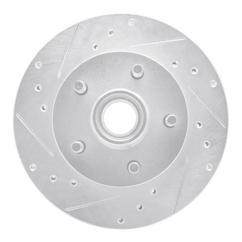 R1 95-97 Ford Ranger (Usa/Canada) Front Left Drilled & Slotted Silver Brake Rotor 1