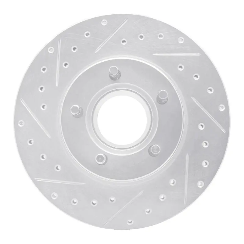 R1 95-97 Ford Ranger (Usa/Canada) Front Left Drilled & Slotted Silver Brake Rotor 1
