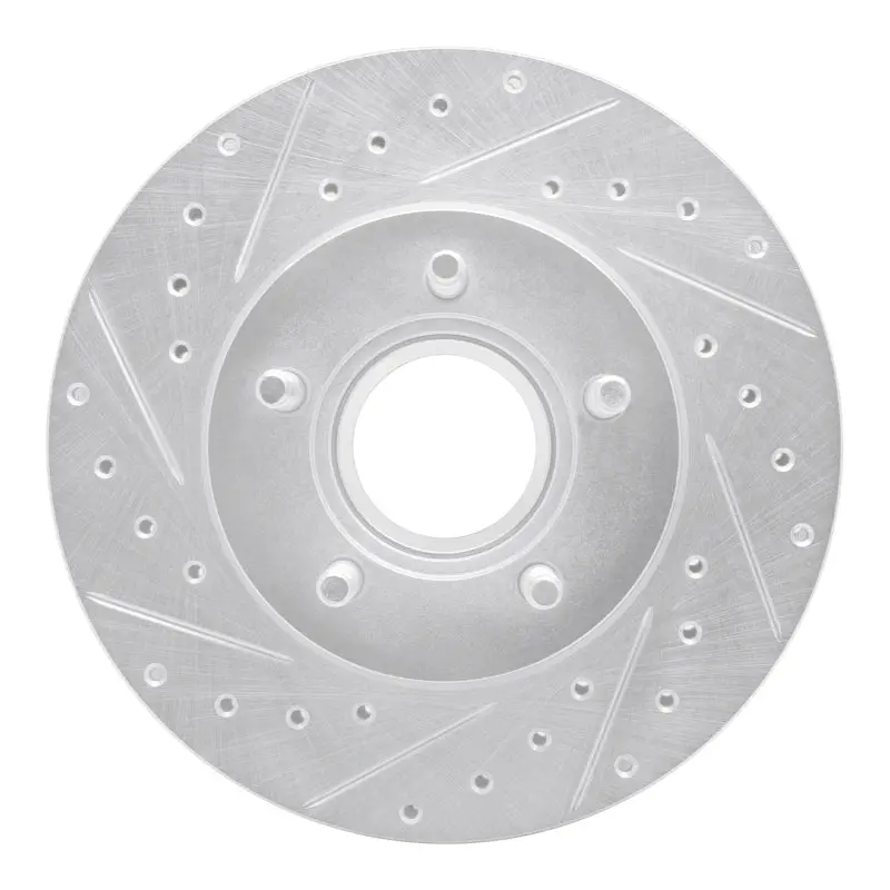 R1 95-97 Ford Ranger (Usa/Canada) Front Left Drilled & Slotted Silver Brake Rotor 1