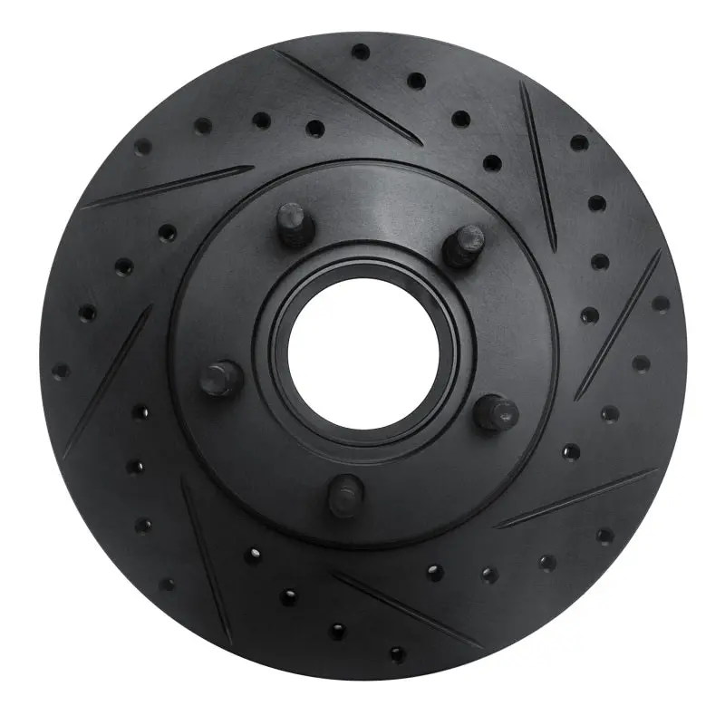 R1 95-97 Ford Ranger (Usa/Canada) Front Right Drilled & Slotted Black Brake Rotor 1