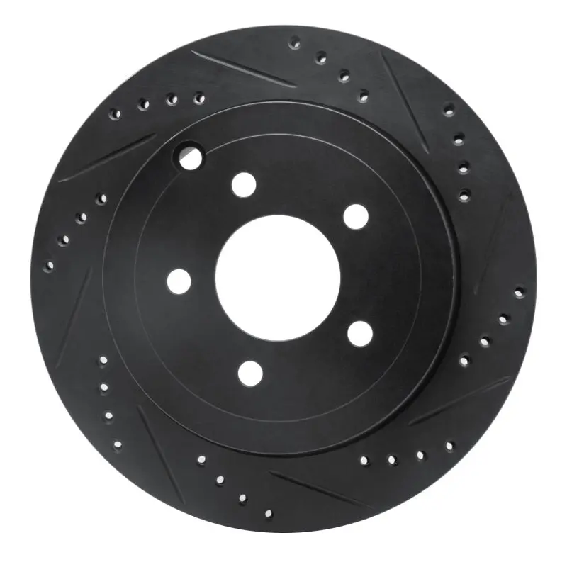 R1 95-97 Ford Ranger (Usa/Canada) Front Right Drilled & Slotted Black Brake Rotor 1