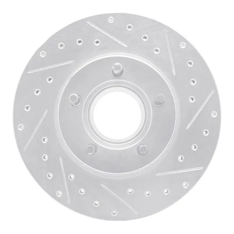 R1 95-97 Ford Ranger (Usa/Canada) Front Right Drilled & Slotted Silver Brake Rotor 1
