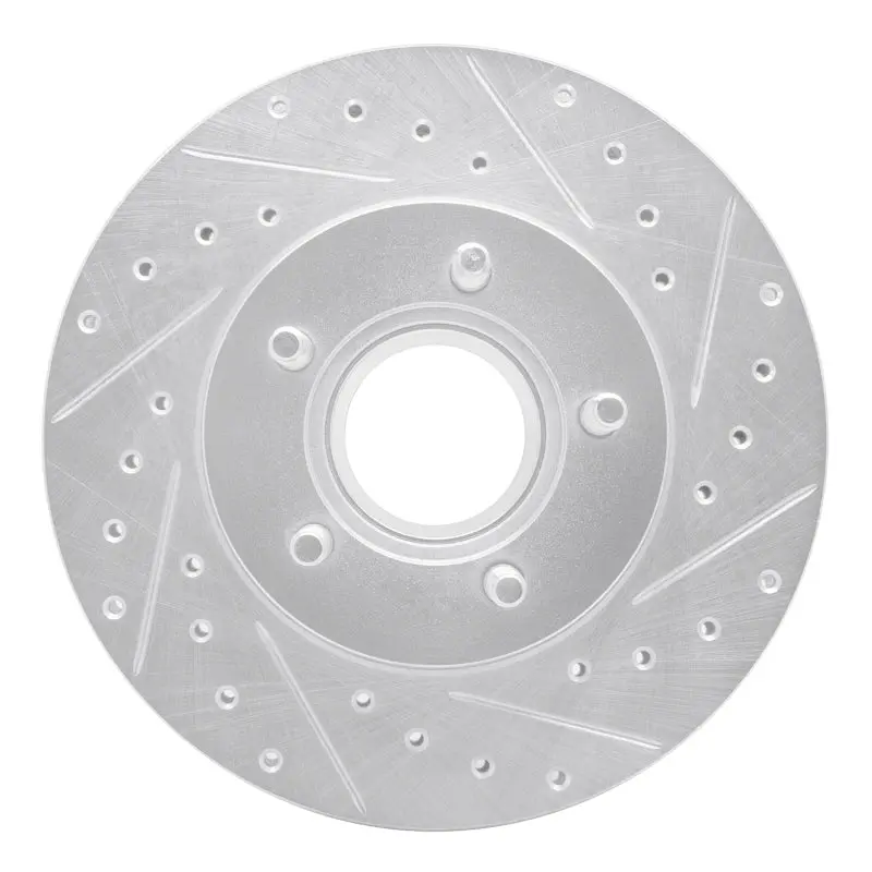 R1 95-97 Ford Ranger (Usa/Canada) Front Right Drilled & Slotted Silver Brake Rotor 1
