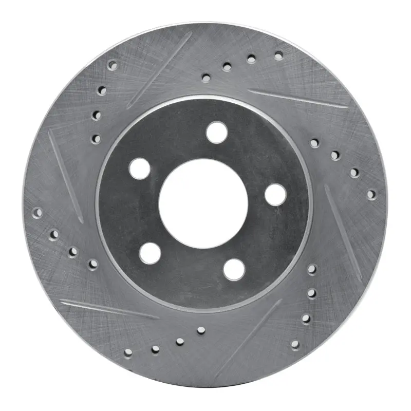 R1 95-99 Dodge Neon (Usa/Canada) Front Left Drilled & Slotted Silver Brake Rotor 1