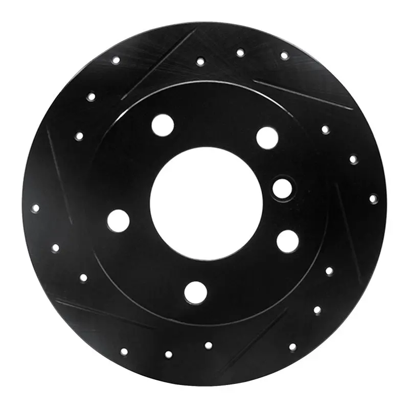 R1 96-02 Bmw Z3 Rear Left Drilled & Slotted Black Brake Rotor 1