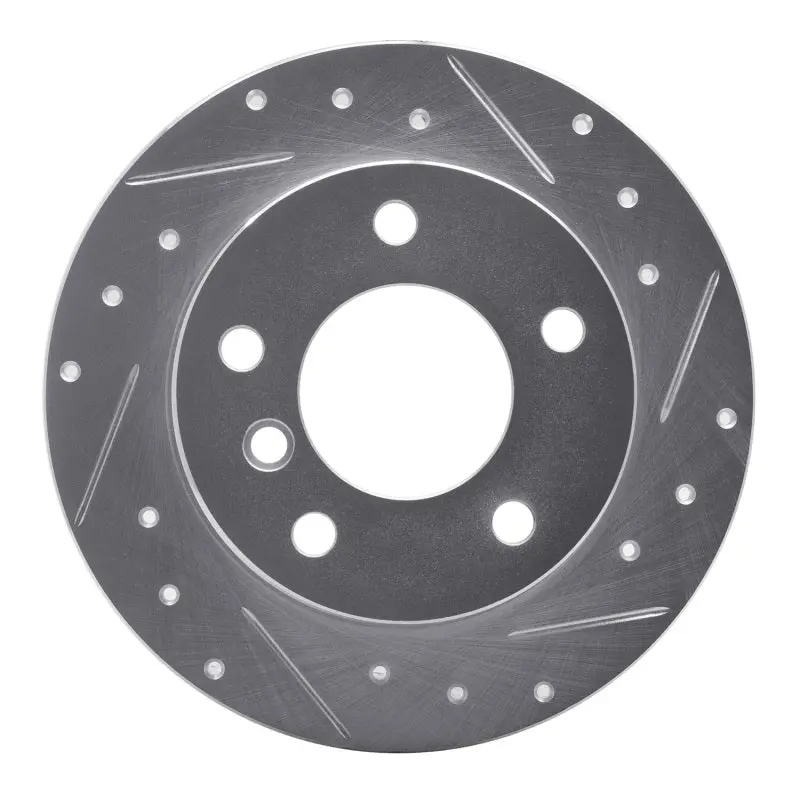 R1 96-02 Bmw Z3 Rear Right Drilled & Slotted Silver Brake Rotor 1