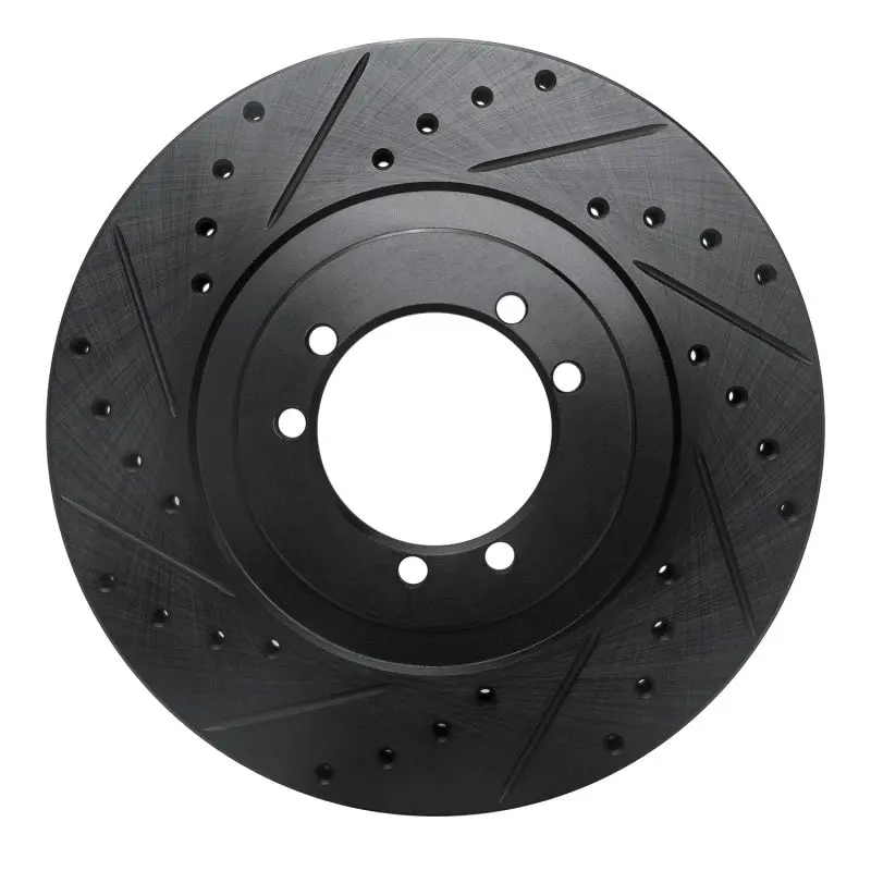 R1 96-06 Hummer H1 Rear Left Front Left Drilled & Slotted Black Brake Rotor 1
