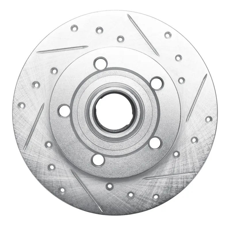 R1 96-08 Audi A4 (Mexico) Rear Right Drilled & Slotted Silver Brake Rotor 1