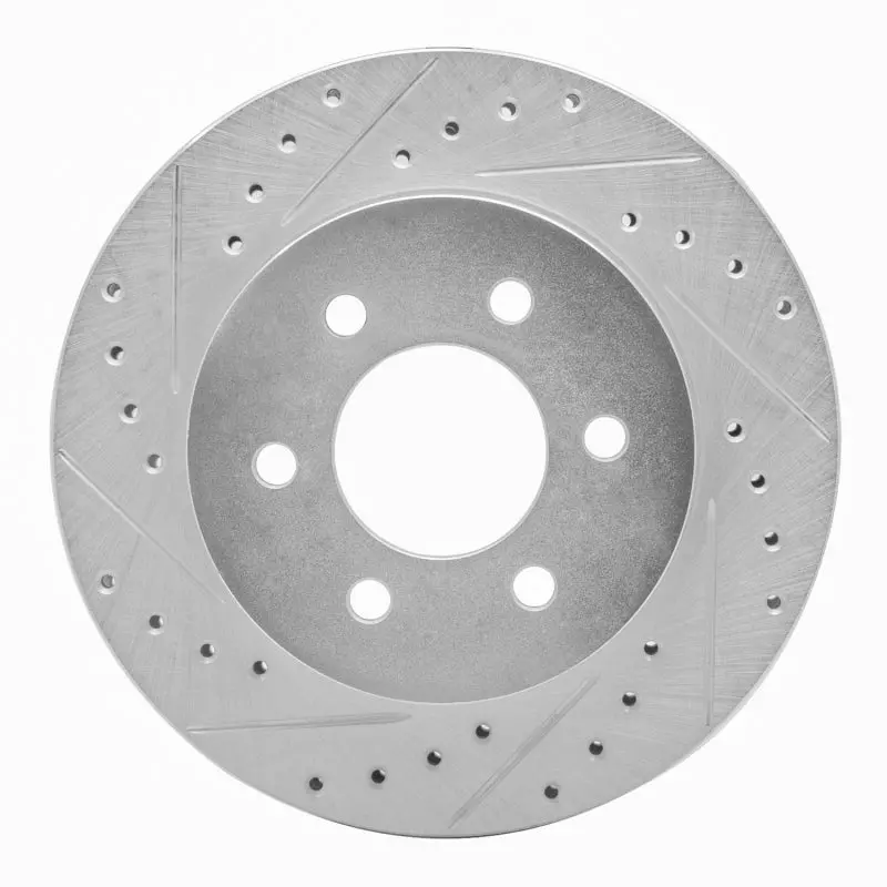 R1 97-02 Dodge Dakota 4Wd Front Left Drilled & Slotted Silver Brake Rotor 1