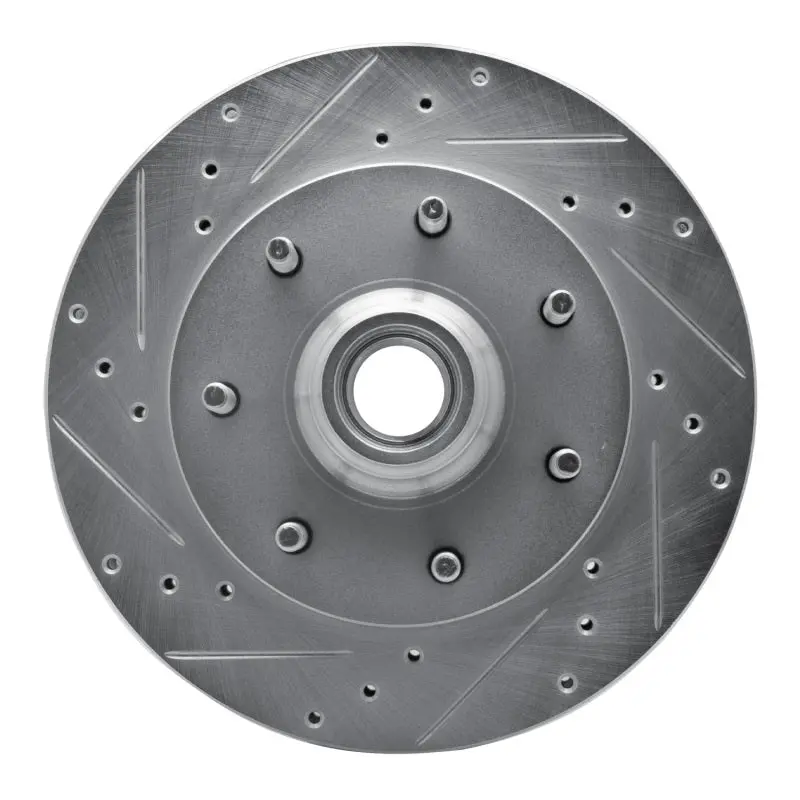 R1 97-02 Ford F-150 Rwd Front Left Drilled & Slotted Silver Brake Rotor 1