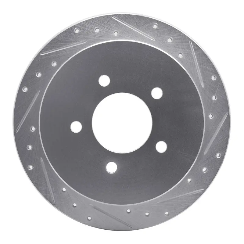 R1 97-04 Ford F-150 4Wd Rear Right Drilled & Slotted Silver Brake Rotor 1