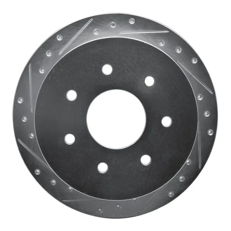 R1 97-04 Ford F-250 2Wd (Excl Super Duty) Rear Left Drilled & Slotted Silver Brake Rotor 1