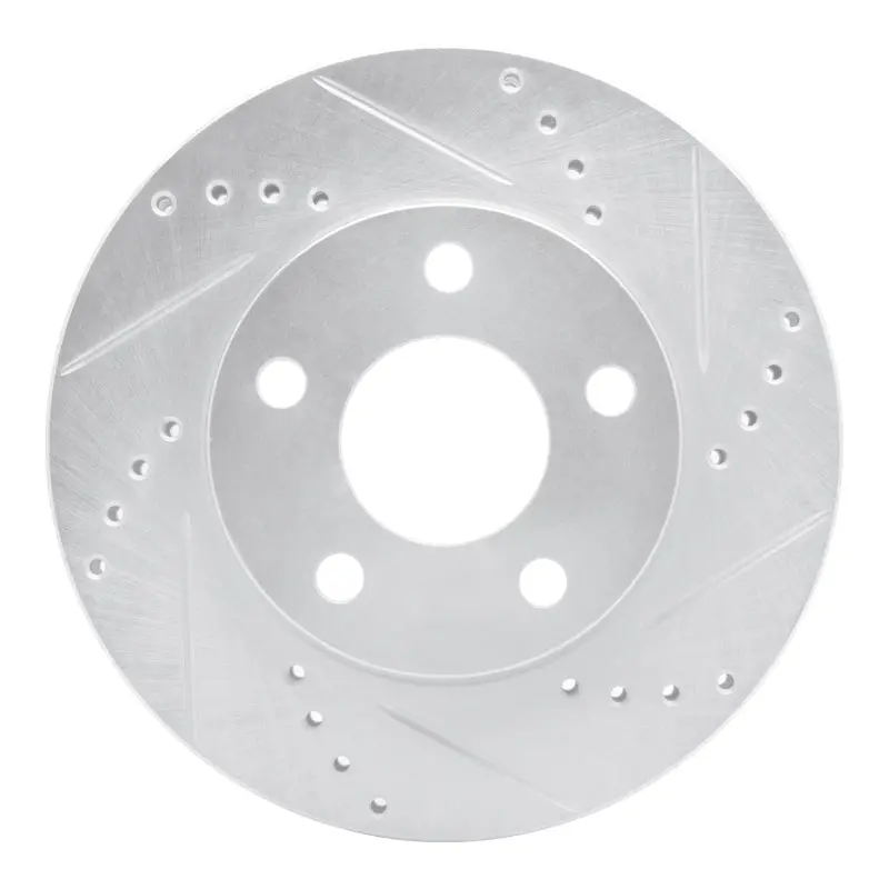R1 97-05 Buick Century Front Right Drilled & Slotted Silver Brake Rotor 1