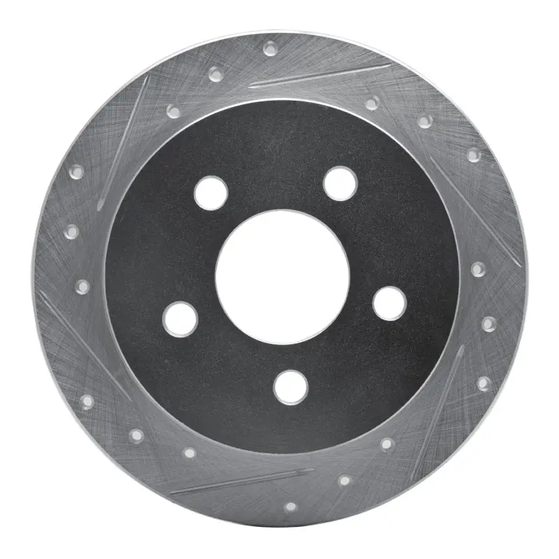 R1 97-05 Buick Century Rear Left Drilled & Slotted Silver Brake Rotor 1