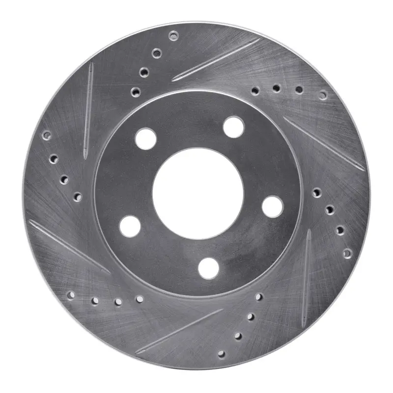 R1 97-05 Buick Regal Front Left Drilled & Slotted Silver Brake Rotor 1