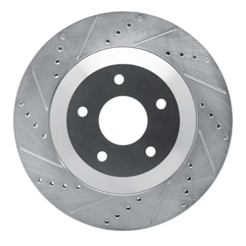 R1 97-09 Cadillac Xlr Right Front Drilled & Slotted Silver Brake Rotor 1