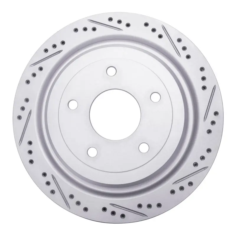 R1 97-13 Cadillac Xlr Rear Right Drilled & Slotted Geo-Carbon Rotor 1