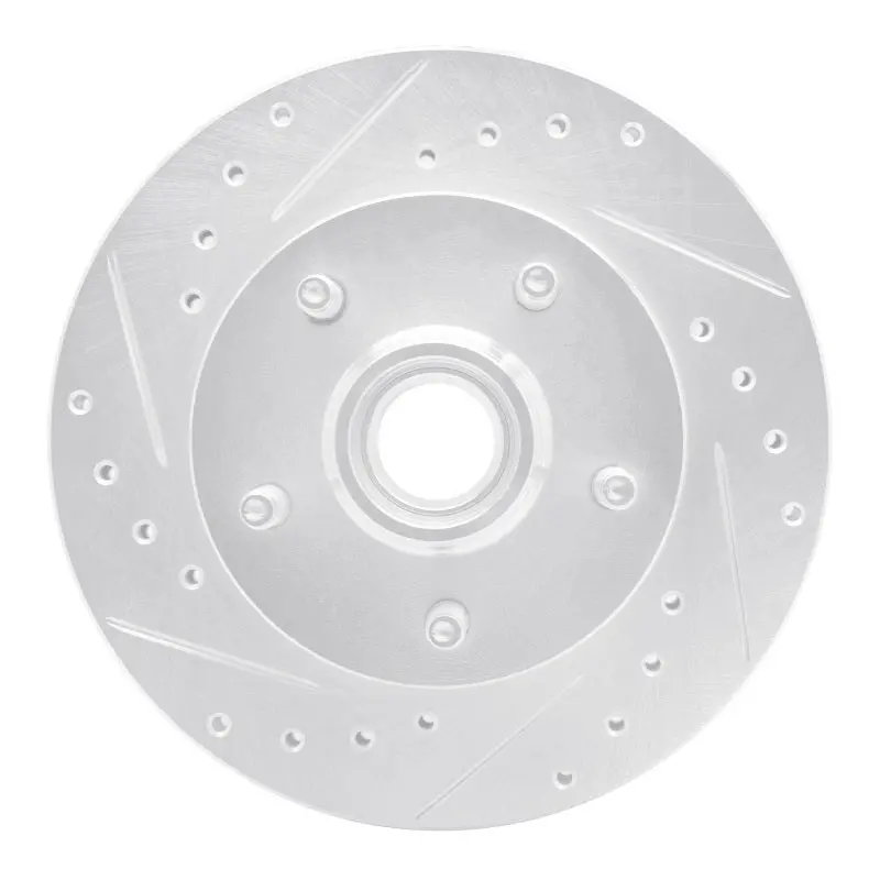 R1 98-02 Ford Ranger (Usa/Canada) Front Left Drilled & Slotted Silver Brake Rotor 1