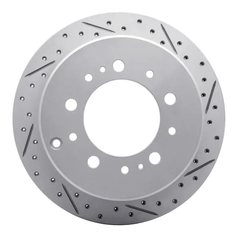 R1 98-07 Lexus Lx470 Rear Right Drilled & Slotted Geo-Carbon Rotor 1