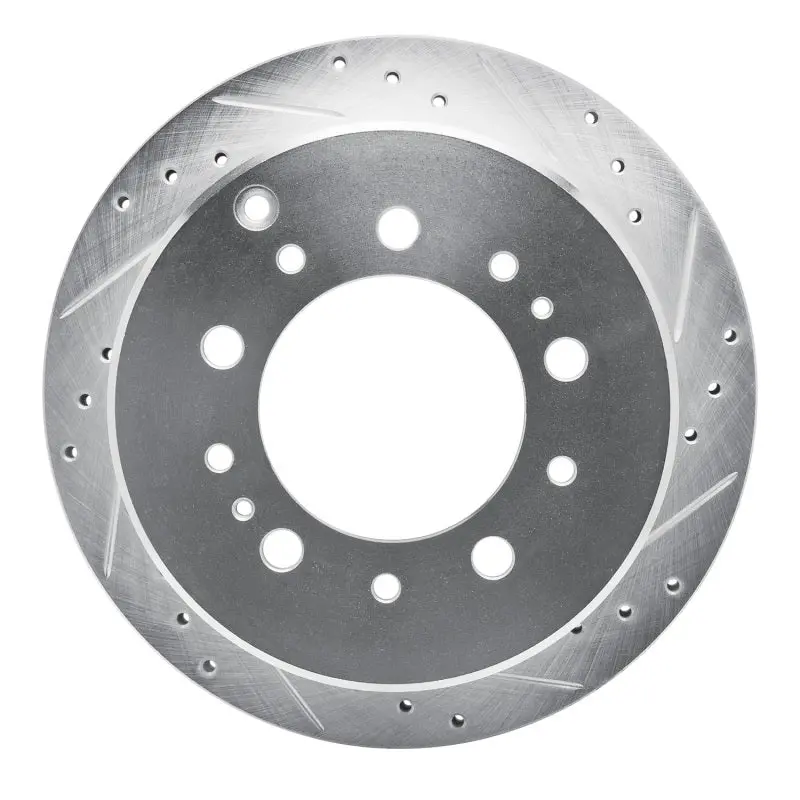 R1 98-07 Lexus Lx470 Rear Right Drilled & Slotted Silver Brake Rotor 1