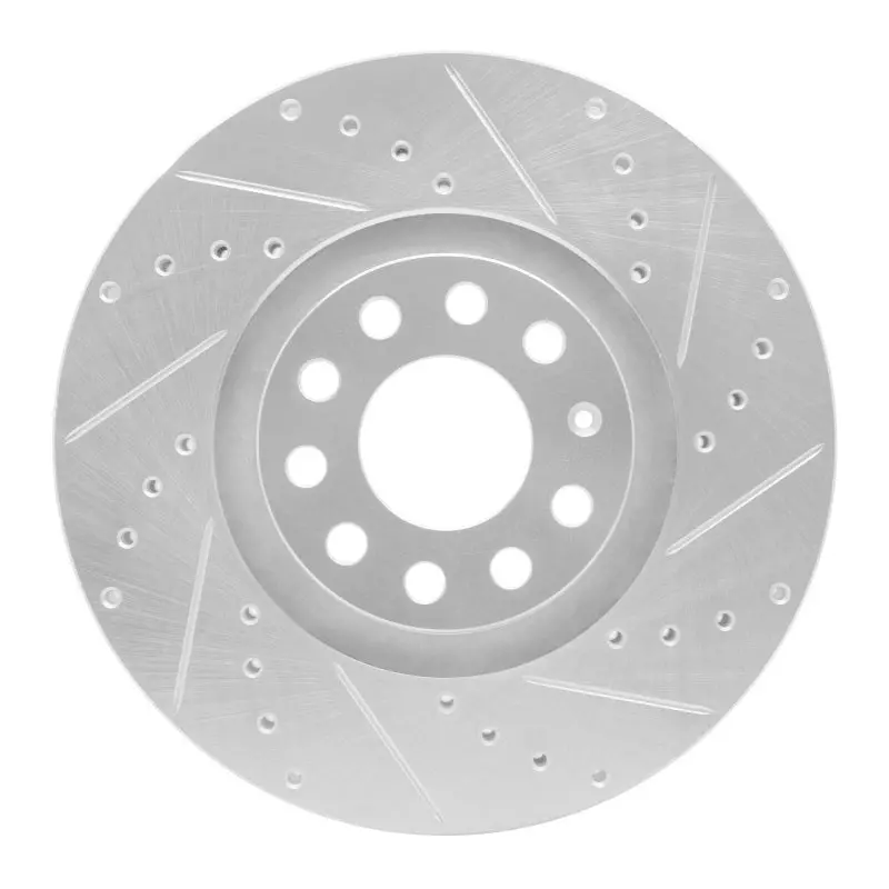 R1 98-09 Audi A4 (Usa/Canada) Front Right Drilled & Slotted Silver Brake Rotor 1