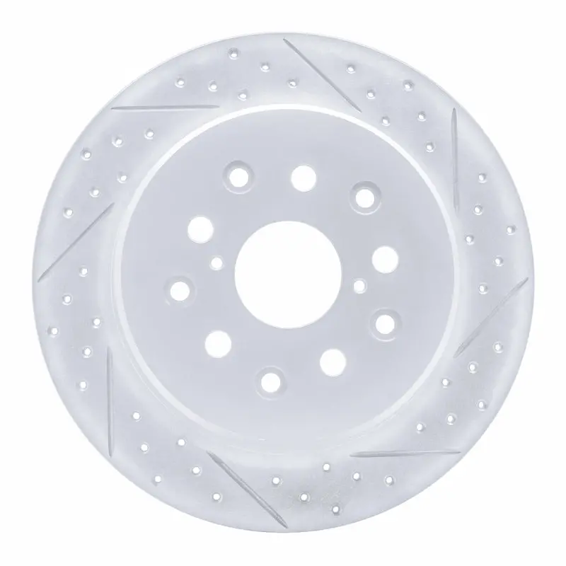 R1 98-10 Lexus Sc430 Rear Right Drilled & Slotted Geo-Carbon Rotor 1
