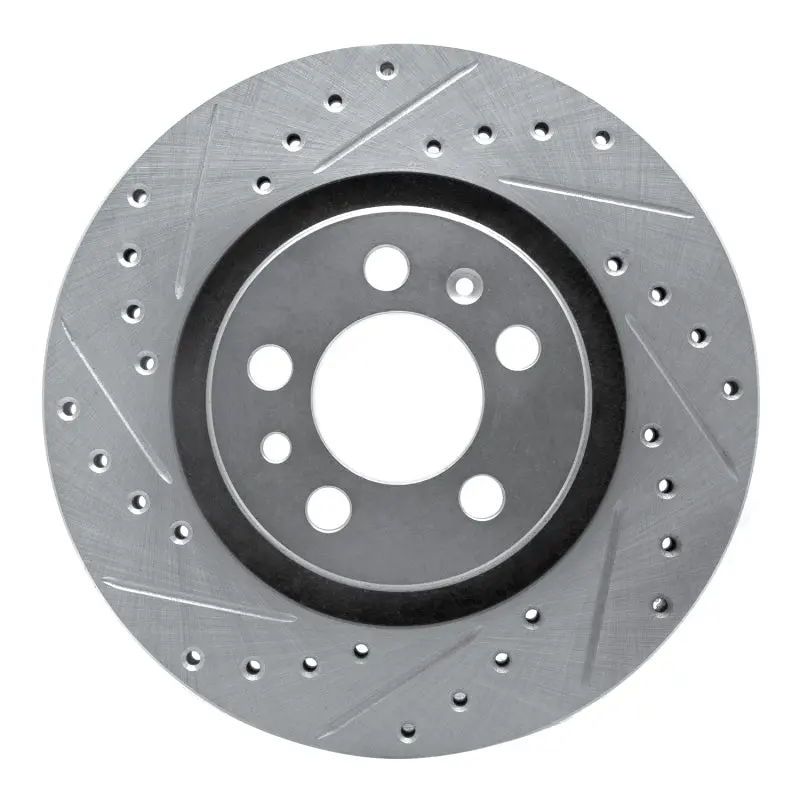 R1 98-15 Volkswagen Golf Front Left Drilled & Slotted Silver Brake Rotor 1
