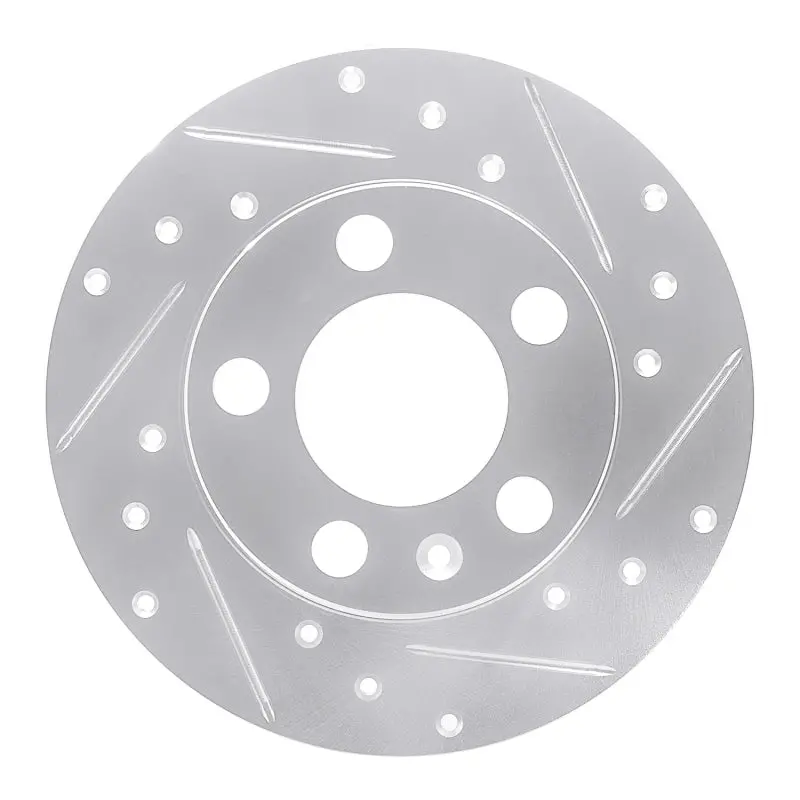 R1 98-24 Audi A1 (Mexico) Rear Right Drilled & Slotted Silver Brake Rotor 1