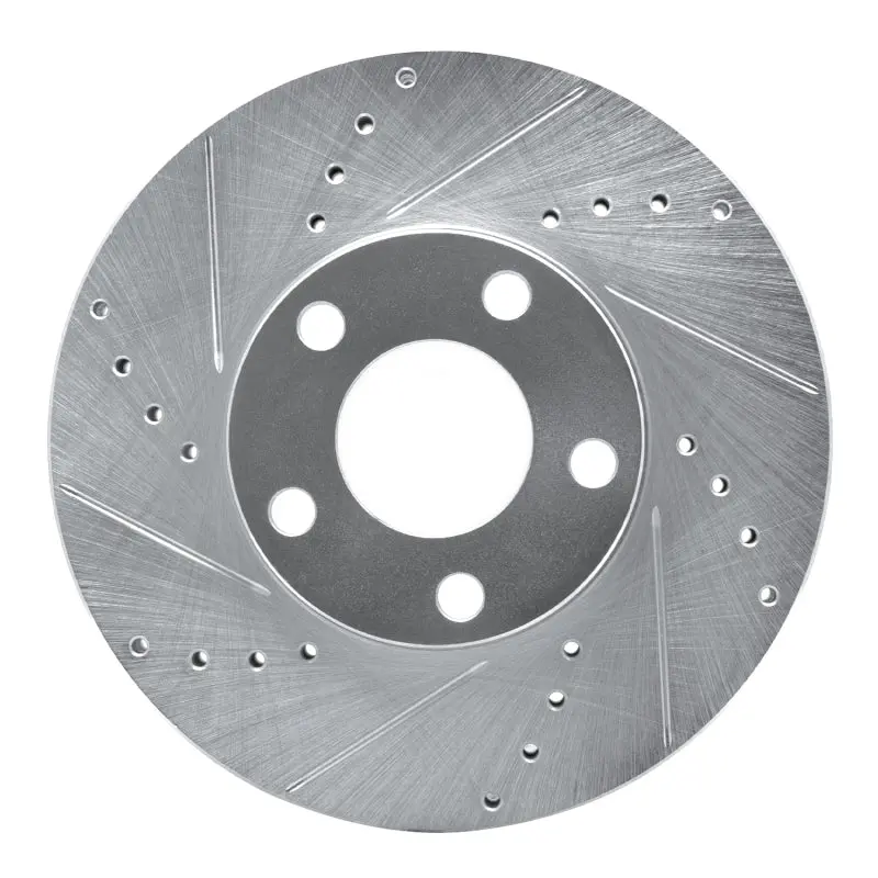 R1 98-98 Volkswagen Passat (Usa/Canada) Front Left Drilled & Slotted Silver Brake Rotor 1
