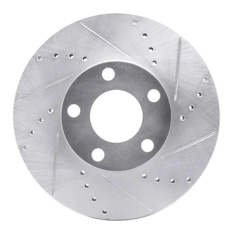 R1 98-98 Volkswagen Passat (Usa/Canada) Front Right Drilled & Slotted Silver Brake Rotor 1