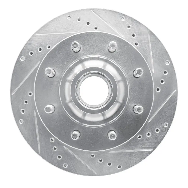 R1 99-02 Ford F-250 2Wd (Super Duty) Front Right Drilled & Slotted Silver Brake Rotor 1