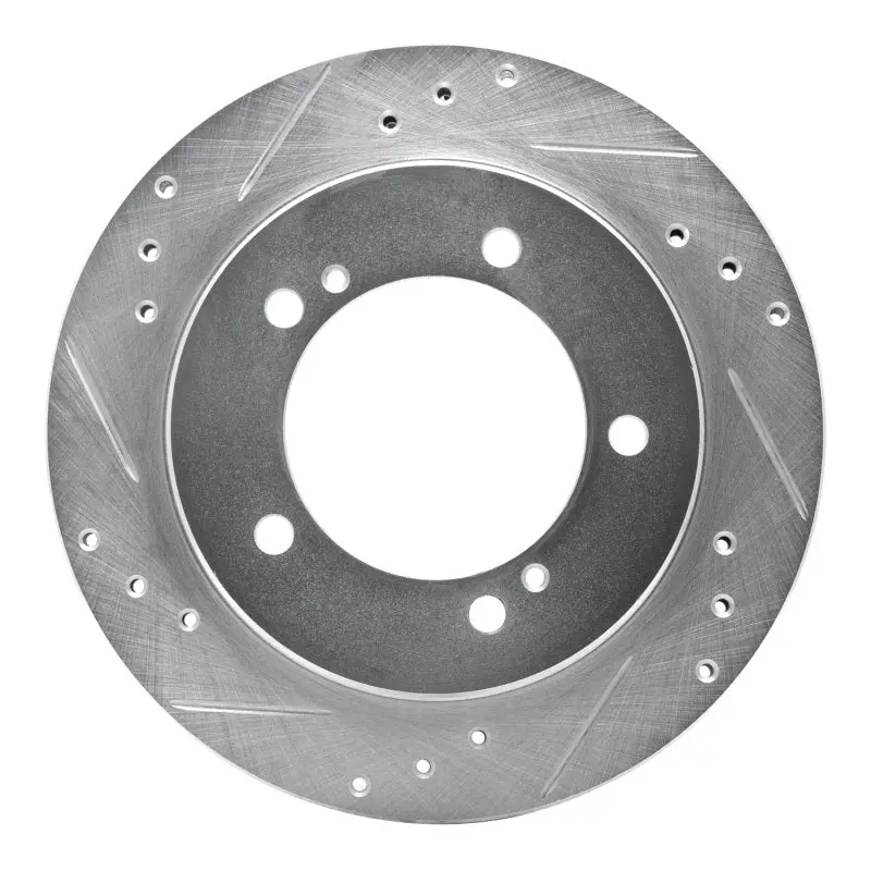 R1 99-04 Chevrolet Tracker Front Left Drilled & Slotted Silver Brake Rotor 1