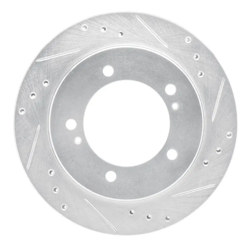 R1 99-04 Chevrolet Tracker Front Right Drilled & Slotted Silver Brake Rotor 1