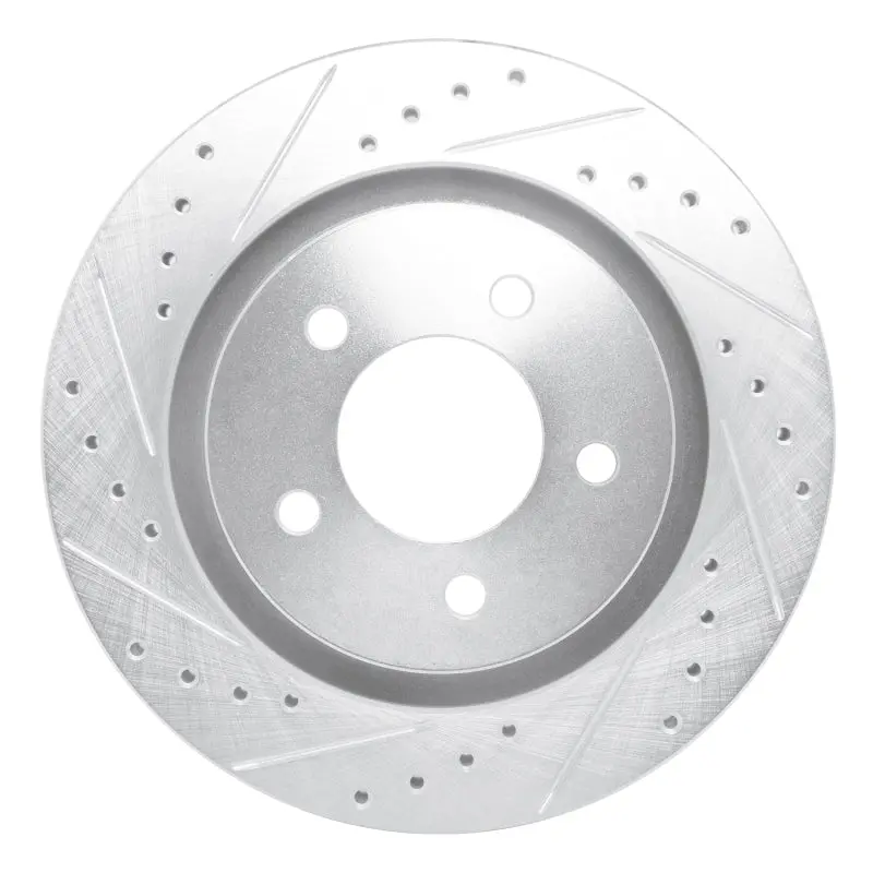 R1 99-04 Chrysler Concorde Front Left Drilled & Slotted Silver Brake Rotor 1