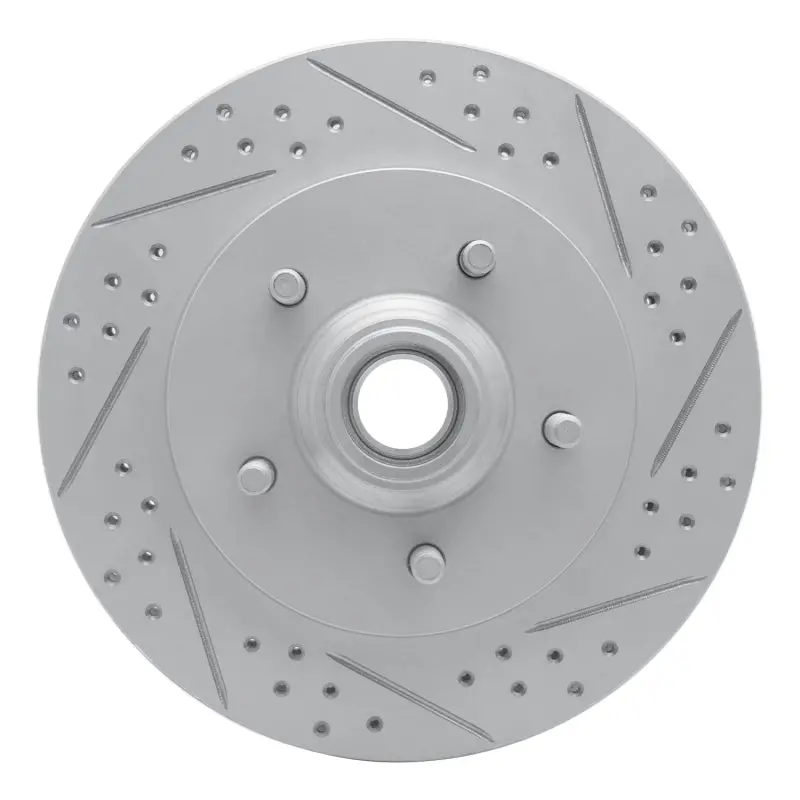 R1 99-04 Ford Expedition Front Right Drilled & Slotted Geo-Carbon Rotor 1