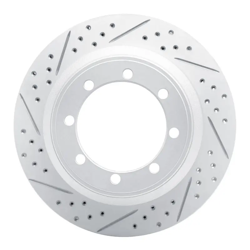R1 99-04 Ford F-350 Super Duty 4Wd Rear Left Drilled & Slotted Geo-Carbon Rotor 1