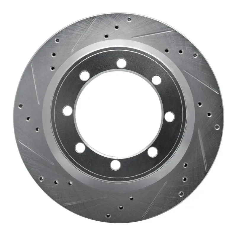 R1 99-04 Ford F-350 Super Duty 4Wd Rear Left Drilled & Slotted Silver Brake Rotor 1
