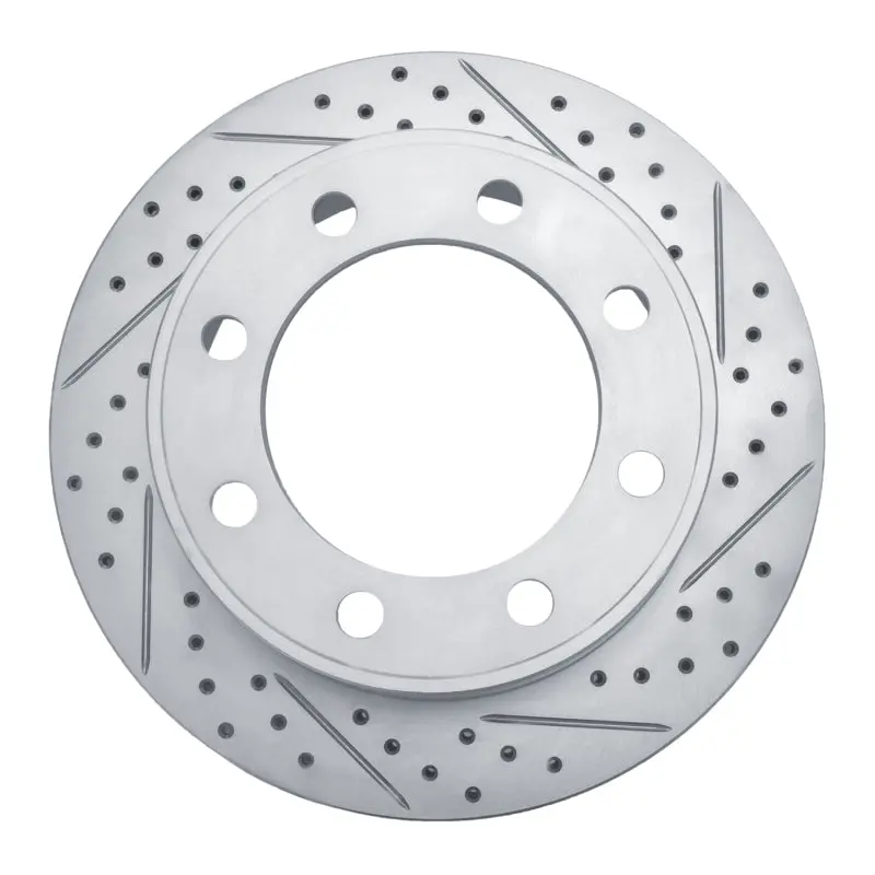R1 99-05 Ford Excursion Front Right Drilled & Slotted Geo-Carbon Rotor 1