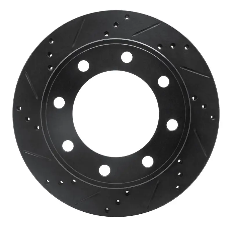 R1 99-05 Ford F-250 2Wd (Super Duty) Rear Left Drilled & Slotted Black Brake Rotor 1