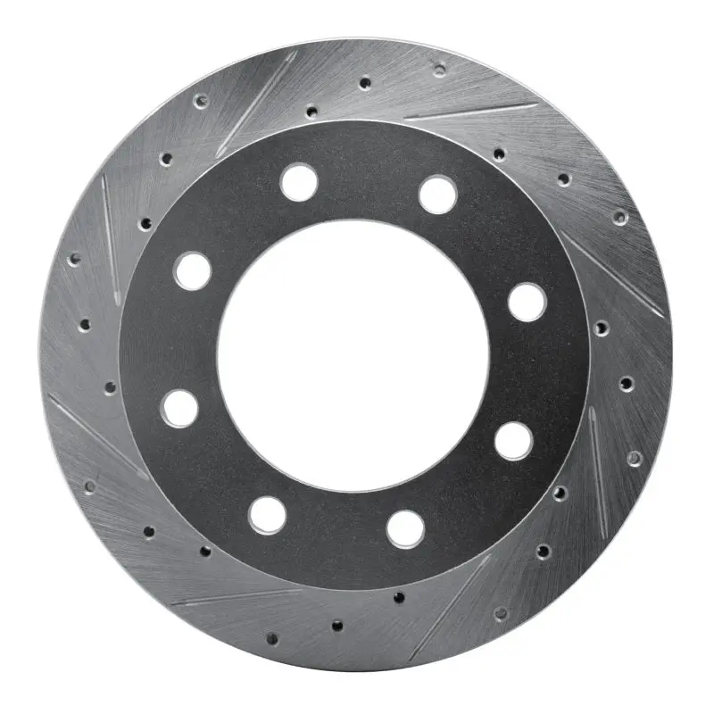 R1 99-05 Ford F-250 2Wd (Super Duty) Rear Left Drilled & Slotted Silver Brake Rotor 1