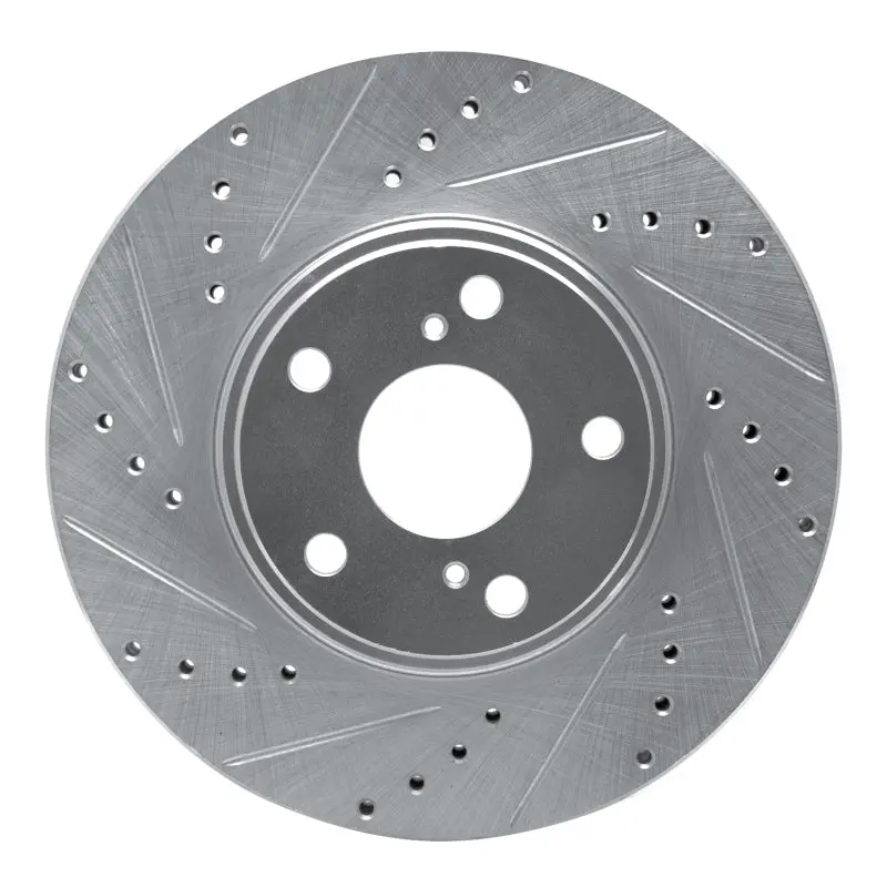 R1 99-07 Lexus Es300 Front Left Drilled & Slotted Silver Brake Rotor 1