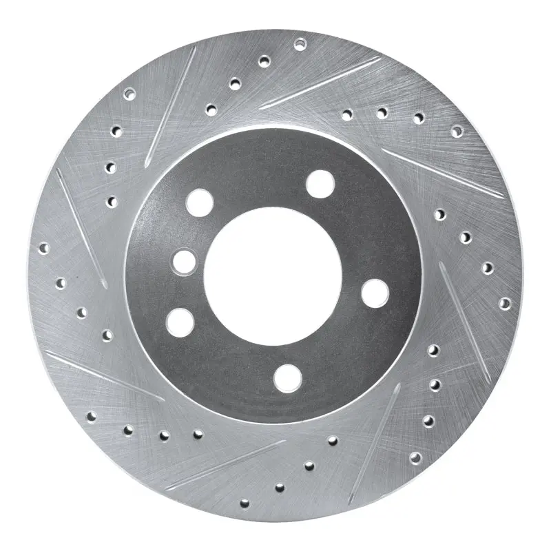 R1 99-08 Bmw 325Ci (Usa/Canada) Front Left Drilled & Slotted Silver Brake Rotor 1