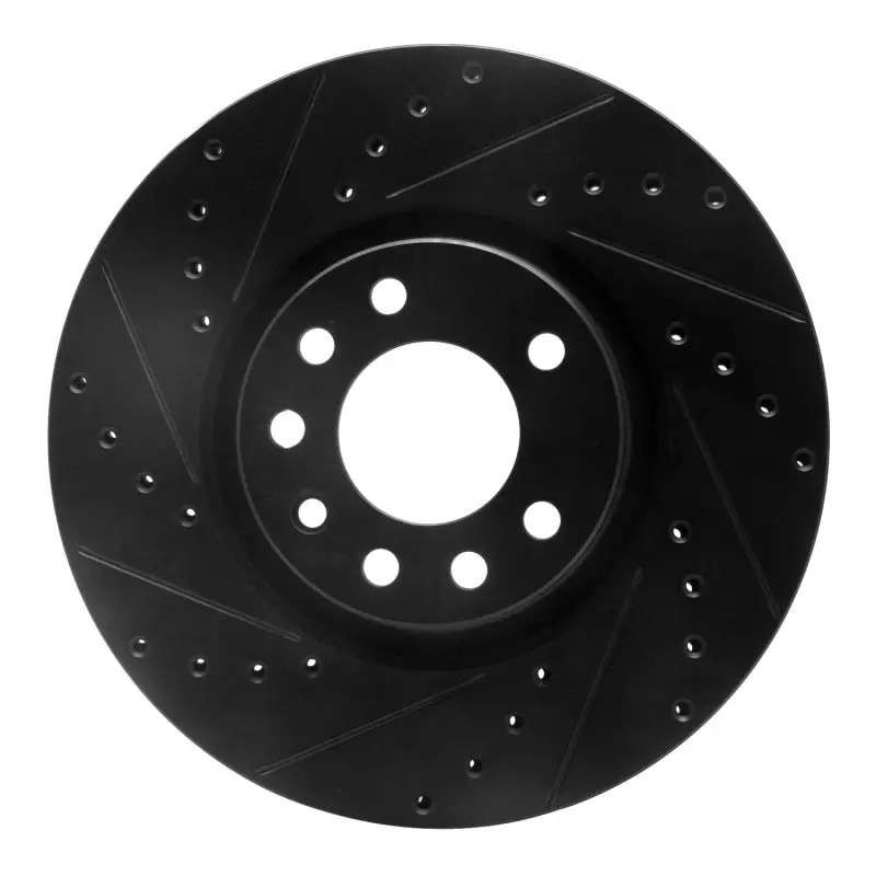 R1 99-10 Chevrolet Zafira (Mexico) Front Left Drilled & Slotted Black Brake Rotor 1