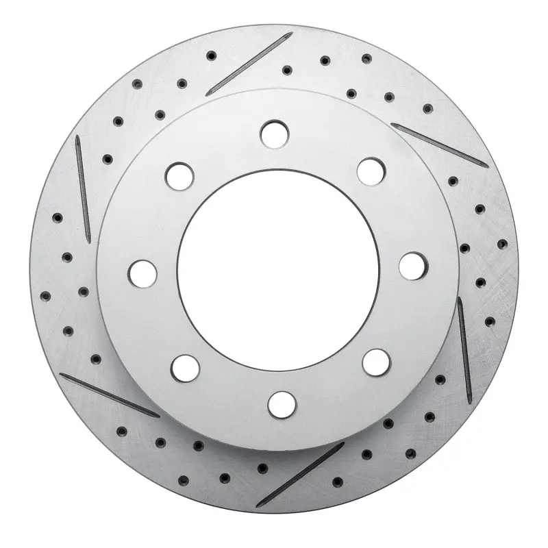 R1 99-20 Chevrolet Silverado 3500 Hd Rear Left Drilled & Slotted Geo-Carbon Rotor 1
