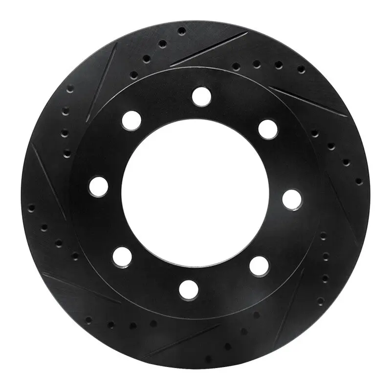R1 99-99 Ford F-250 4Wd (Super Duty) Front Left Drilled & Slotted Black Brake Rotor 1