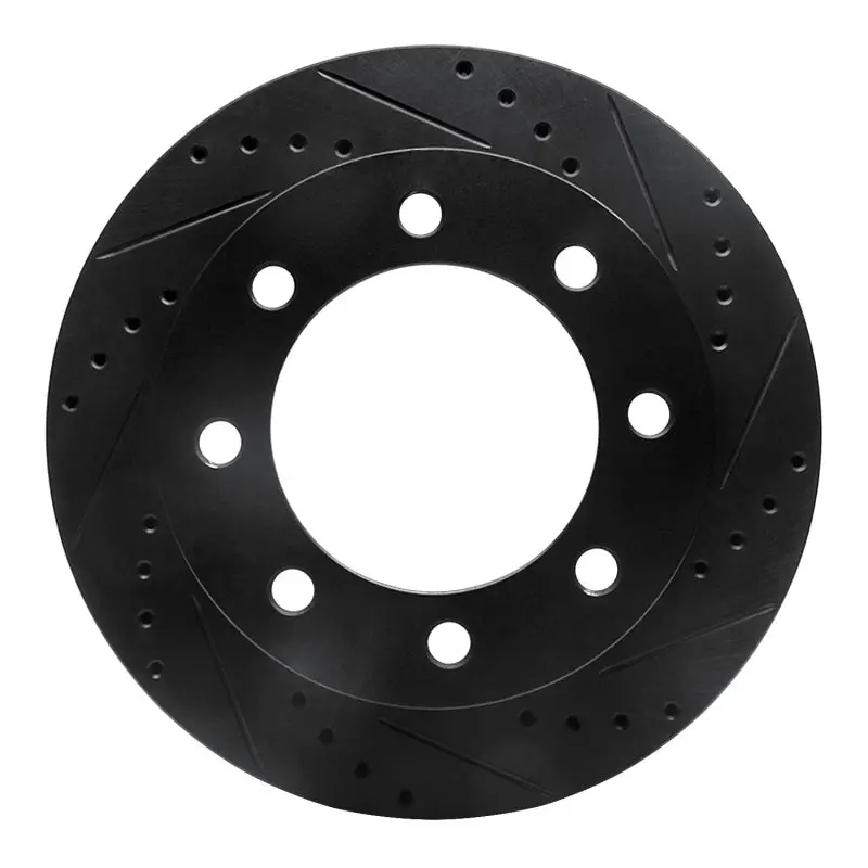 R1 99-99 Ford F-250 4Wd (Super Duty) Front Right Drilled & Slotted Black Brake Rotor 1
