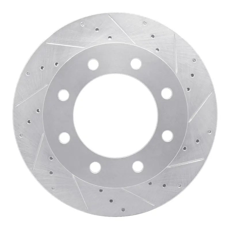 R1 99-99 Ford F-350 Super Duty 4Wd Front Right Drilled & Slotted Silver Brake Rotor 1